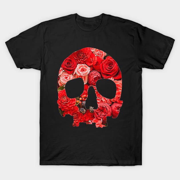 Flower Skull T-Shirt by bnahart